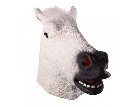 Товар распродан - Маска латексная Лошадь белая - Карнавальные маски, фото 1