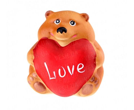 Товар распродан - Мишка с сердечком - фигурка - Настенные часы, фото 1