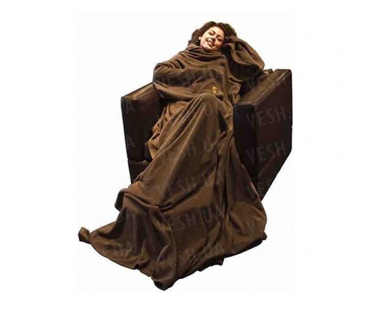 Товар распродан - Плед с рукавами флис. Шоколадный плотность 180 - Пледы, фото 1