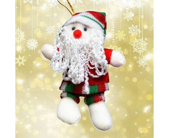 Товар распродан - Подвеска мягкая Санта полосатый - Новогодние игрушки и украшения, фото 1