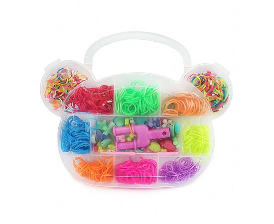 Товар распродан - Резиночки для плетения Органайзер 500 шт Мишка - Резинки для плетения, фото 1