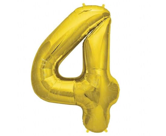 Товар распродан - Шарик Цифра золото 80 см 4 - Шары воздушные, фото 1