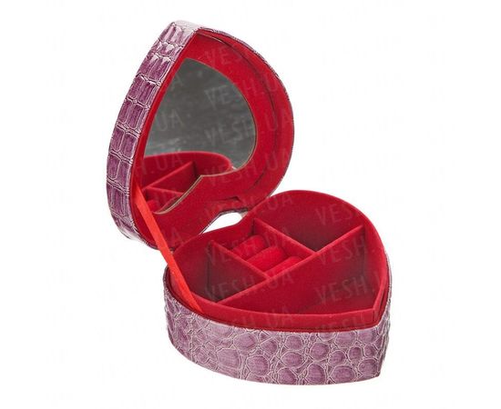 Товар распродан - Шкатулка для украшений в виде сердца. Фиолетовая - Футляры для драгоценностей, фото 1