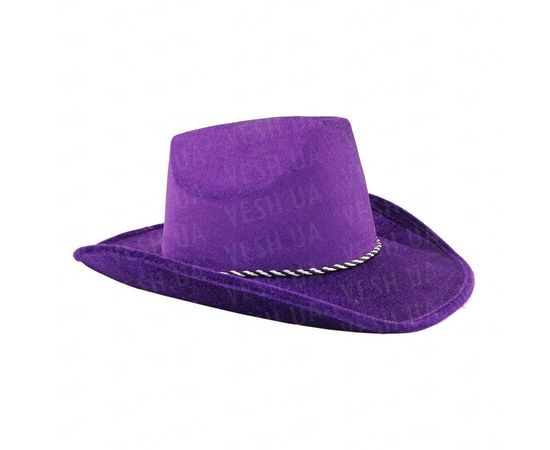 Товар распродан - Шляпа Ковбоя велюровая фиолетовая - Карнавальные шляпы, фото 1
