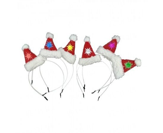 Товар распродан - Шляпка на ободке Санта флис - Карнавальные шляпы, фото 1