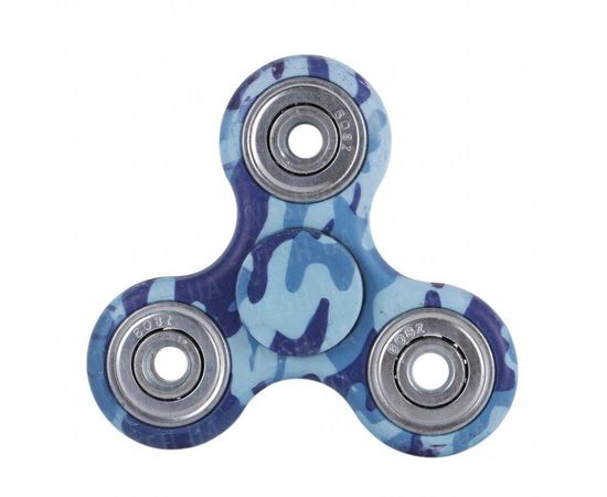 Товар распродан - Спиннер с принтами с подшипниками. Голубой камуфляж - Волчки спиннеры, фото 1