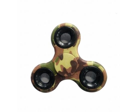 Товар распродан - Спиннер с принтами с подшипниками. Зеленый камуфляж - Волчки спиннеры, фото 1