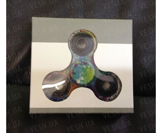 Товар распродан - Спиннер с принтами с подшипниками. Зеленый космос - Волчки спиннеры, фото 1