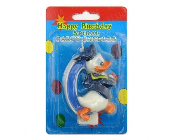 Товар распродан - Свеча Цифра с Утенком 0 - Свечи для торта, фото 1