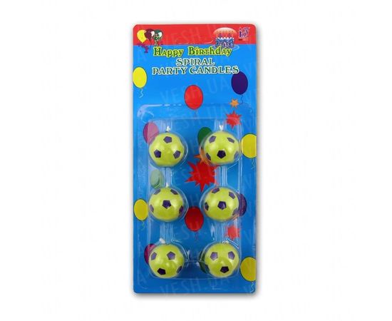 Товар распродан - Свечи Футбол уп. 6 шт - Свечи для торта, фото 1