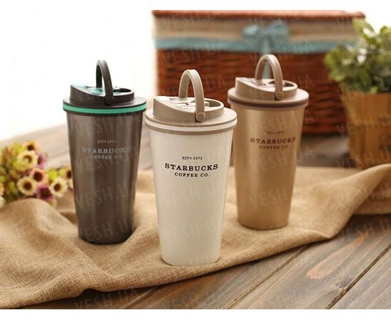 Товар распродан - Термокружка с ручкой Starbucks Золото - Термосы и термокружки, фото 1