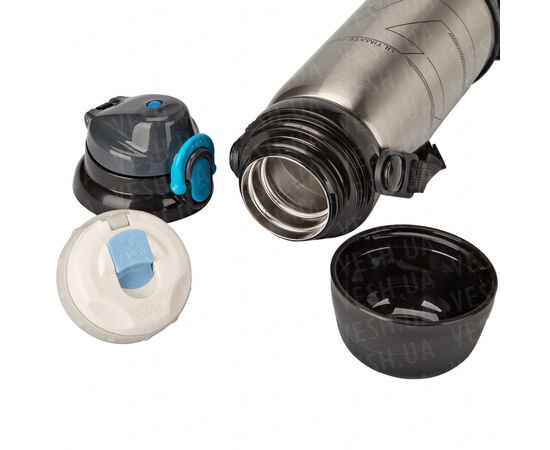 Товар распродан - Термос 800 мл. 2 крышки лето и зима, ремень Сталь - Термосы, фото 1