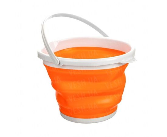 Товар распродан - Ведро складное оранжевое, круглое 10 литров. - Ведра, фото 1