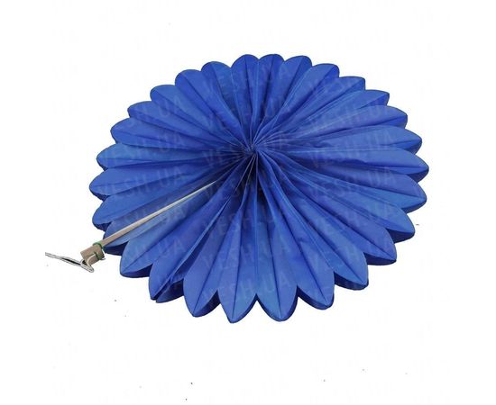 Товар распродан - Веерный круг тишью 30 см синий 0002 - Аксессуары для праздника, фото 1