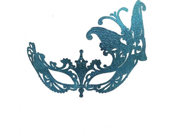 Товар распродан - Венецианская маска Баттерфлай голубая - Карнавальные маски, фото 1