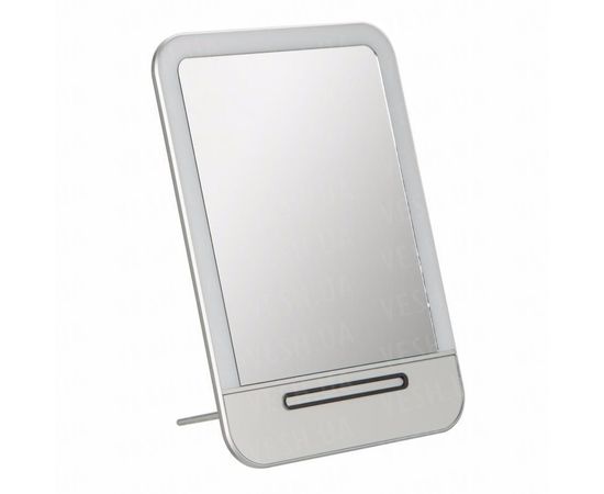 Товар распродан - Зеркало с LED подсветкой. Заряжается от USB. Серебристый - Зеркала косметические, фото 1