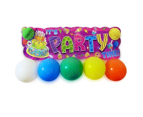 Товар распродан - Баннер Party Time - Аксессуары для праздника, фото 1 Товар распродан - Баннер Party Time - Аксессуары для праздника, фото 1
