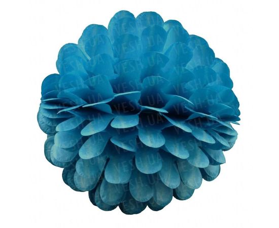Товар распродан - Бумажный шар цветок 20 см лазурный 0003 - Аксессуары для праздника, фото 1 Товар распродан - Бумажный шар цветок 20 см лазурный 0003 - Аксессуары для праздника, фото 1
