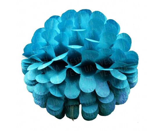 Товар распродан - Бумажный шар цветок 30 см лазурный 0003 - Аксессуары для праздника, фото 1 Товар распродан - Бумажный шар цветок 30 см лазурный 0003 - Аксессуары для праздника, фото 1