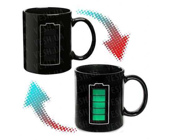 Товар распродан - Чашка хамелеон Батарейка - Чашки, фото 1