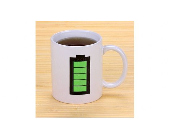 Товар распродан - Чашка с терморисунком Батарейка белая - Чашки, фото 1