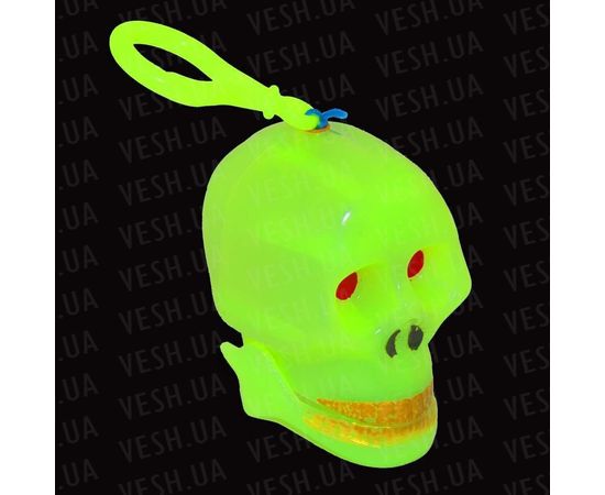 Товар распродан - Череп трещотка светонакопительный зеленый - Аксессуары для праздника, фото 1 Товар распродан - Череп трещотка светонакопительный зеленый - Аксессуары для праздника, фото 1