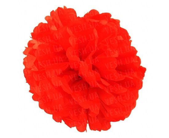 Товар распродан - Декор бумажные Помпоны 40 см красный 0007 - Аксессуары для праздника, фото 1