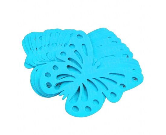 Товар распродан - Декор бумажный Бабочки уп. 24шт лазурный - Аксессуары для праздника, фото 1