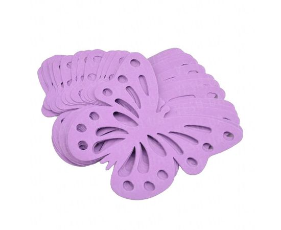 Товар распродан - Декор бумажный Бабочки уп. 24шт лиловый - Аксессуары для праздника, фото 1