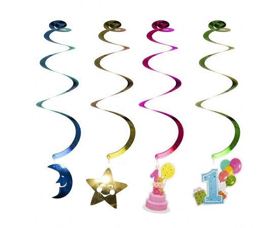Товар распродан - Декор спиральки 1 Годик уп. 6 шт - Аксессуары для праздника, фото 1 Товар распродан - Декор спиральки 1 Годик уп. 6 шт - Аксессуары для праздника, фото 1