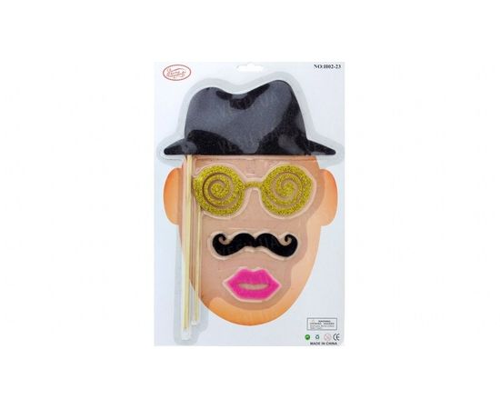 Товар распродан - Фотобутафория набор со шляпой, 4 предмета - Карнавальные шляпы, фото 1