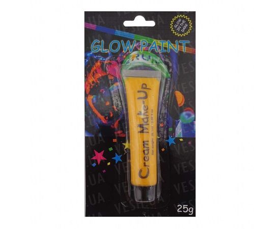 Товар распродан - Грим флуоресцентный желтый - Карнавальные аксессуары, фото 1