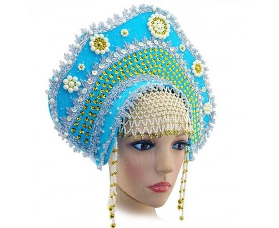 Товар распродан - Кокошник Снегурочки №1 - Карнавальные шляпы, фото 1