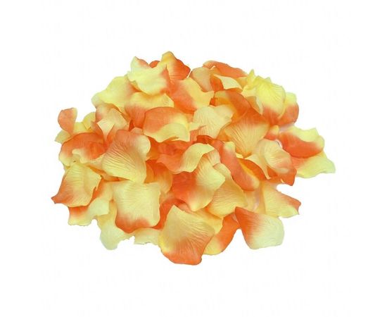 Товар распродан - Лепестки роз уп. 120шт кораллово-желтые - Сушеные цветы растения, фото 1