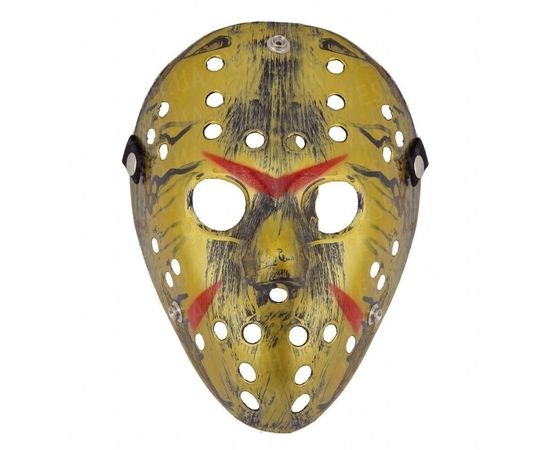 Товар распродан - Маска Джейсона пластик золото - Карнавальные маски, фото 1