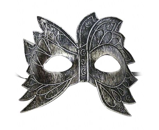 Товар распродан - Маска пластик Инкогнито серебро - Карнавальные маски, фото 1