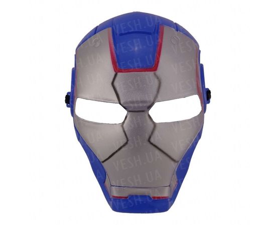 Товар распродан - Маска пластик Железный человек голубая - Карнавальные маски, фото 1