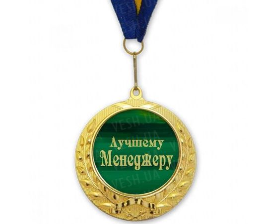 Товар распродан - Медаль подарочная ЛУЧШЕМУ МЕНЕДЖЕРУ - Сувенирные значки награды, фото 1
