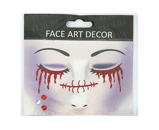 Товар распродан - Наклейки для лица Хэллоуин - Аксессуары для праздника, фото 1