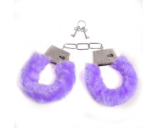 Товар распродан - Наручники меховые фиолетовые - Эротические подарки, фото 1