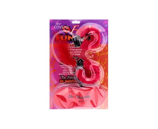 Товар распродан - Наручники набор Взрослые забавы, 3 цвета - Эротические подарки, фото 1