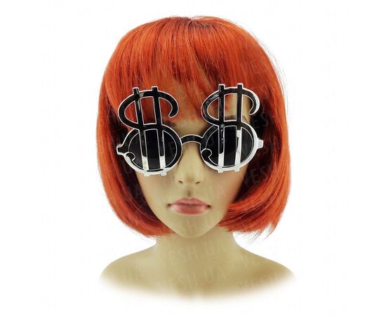 Товар распродан - Очки Доллары серебро - Карнавальные аксессуары, фото 1