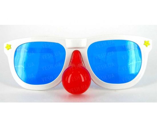 Товар распродан - Очки большие с носом - Карнавальные аксессуары, фото 1