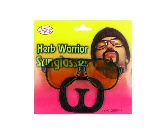 Товар распродан - Очки с усами крутой мэн - Карнавальные аксессуары, фото 1