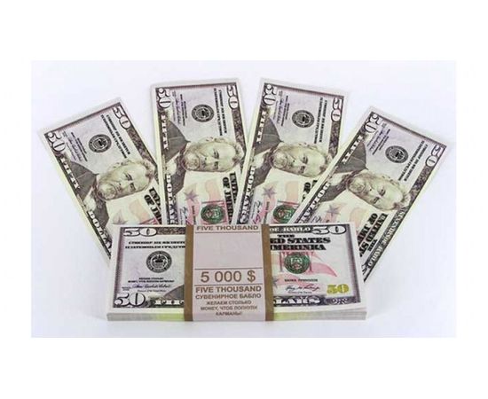 Товар распродан - Пачка 50 баксов подарочная - Сувенирные деньги, фото 1