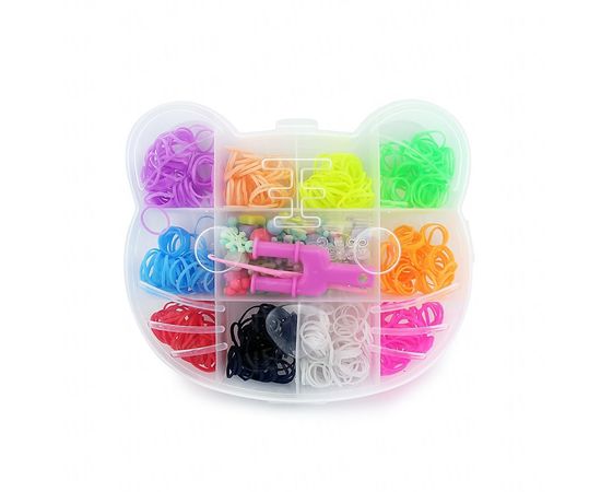 Товар распродан - Резиночки для плетения Органайзер 500 шт Китти - Резинки для плетения, фото 1