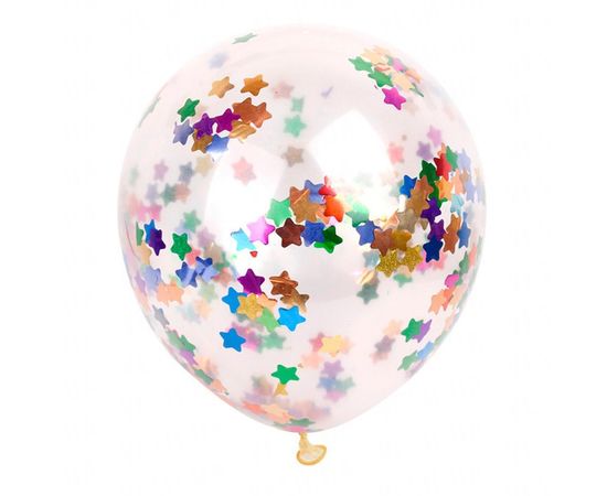 Товар распродан - Шар 12&quot; с конфетти звездами (уп. 5шт) - Развивающие игрушки, фото 1