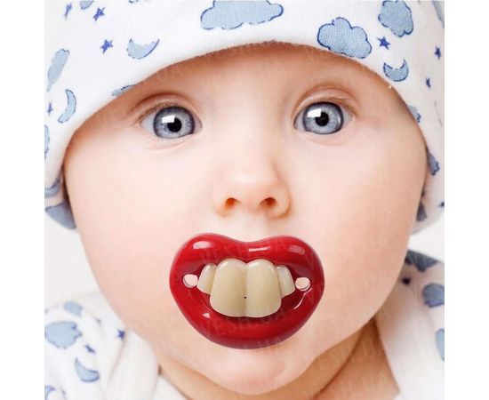 Товар распродан - Соска с зубами 4 зуба - Пустышки для младенцев, фото 1