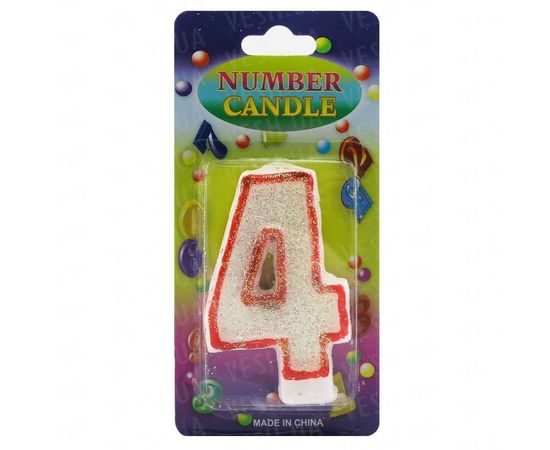 Товар распродан - Свеча Цифра блестящая 4 - Свечи для торта, фото 1 Товар распродан - Свеча Цифра блестящая 4 - Свечи для торта, фото 1