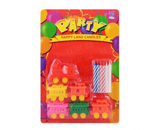 Товар распродан - Свечи с Паровозиками уп. 6 шт - Свечи для торта, фото 1